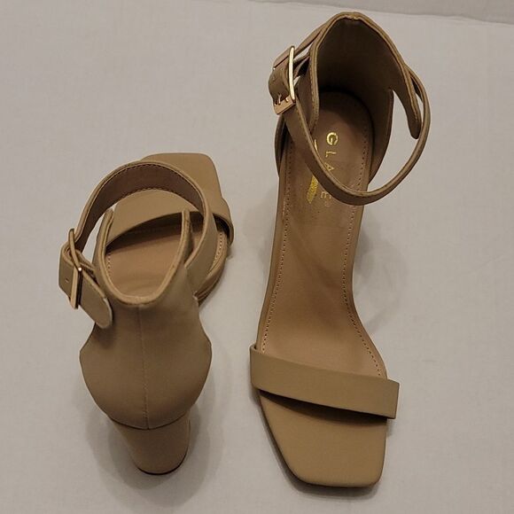 BRAND NEW GLAZE PLATFORM BLOCK HEEL OPEN-TOE SANDAL - Picture 6 of 16